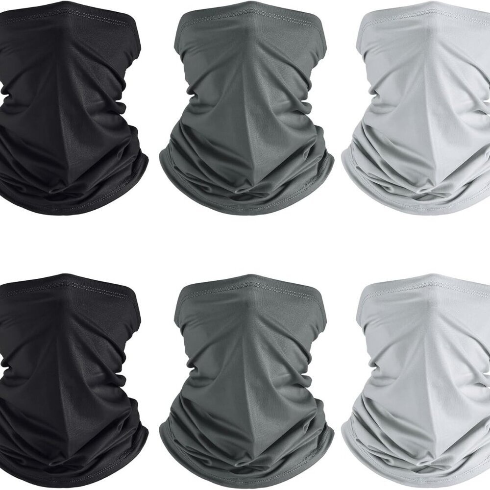 6 Pieces Cooling Neck Gaiter Face Clothing Neck Gaiter Mask Scarf Sunscreen Brea